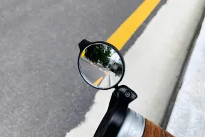 – CORKY Urban Bike Mirror – Folding Rear-view Handlebar Mirror – Convex Lens with 360-degree Rotation