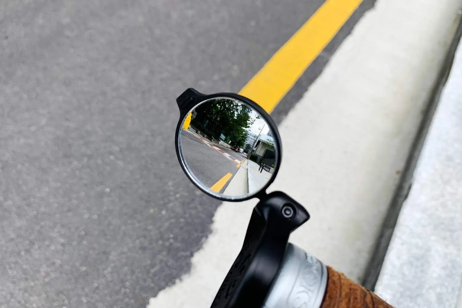 – CORKY Urban Bike Mirror – Folding Rear-view Handlebar Mirror – Convex Lens with 360-degree Rotation