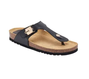 - Shoes Special offer Buckle Cushion Gold Post Sole Toe - Scholl Leather Sandals: BLACK Bluetooth-enabled MAYA
