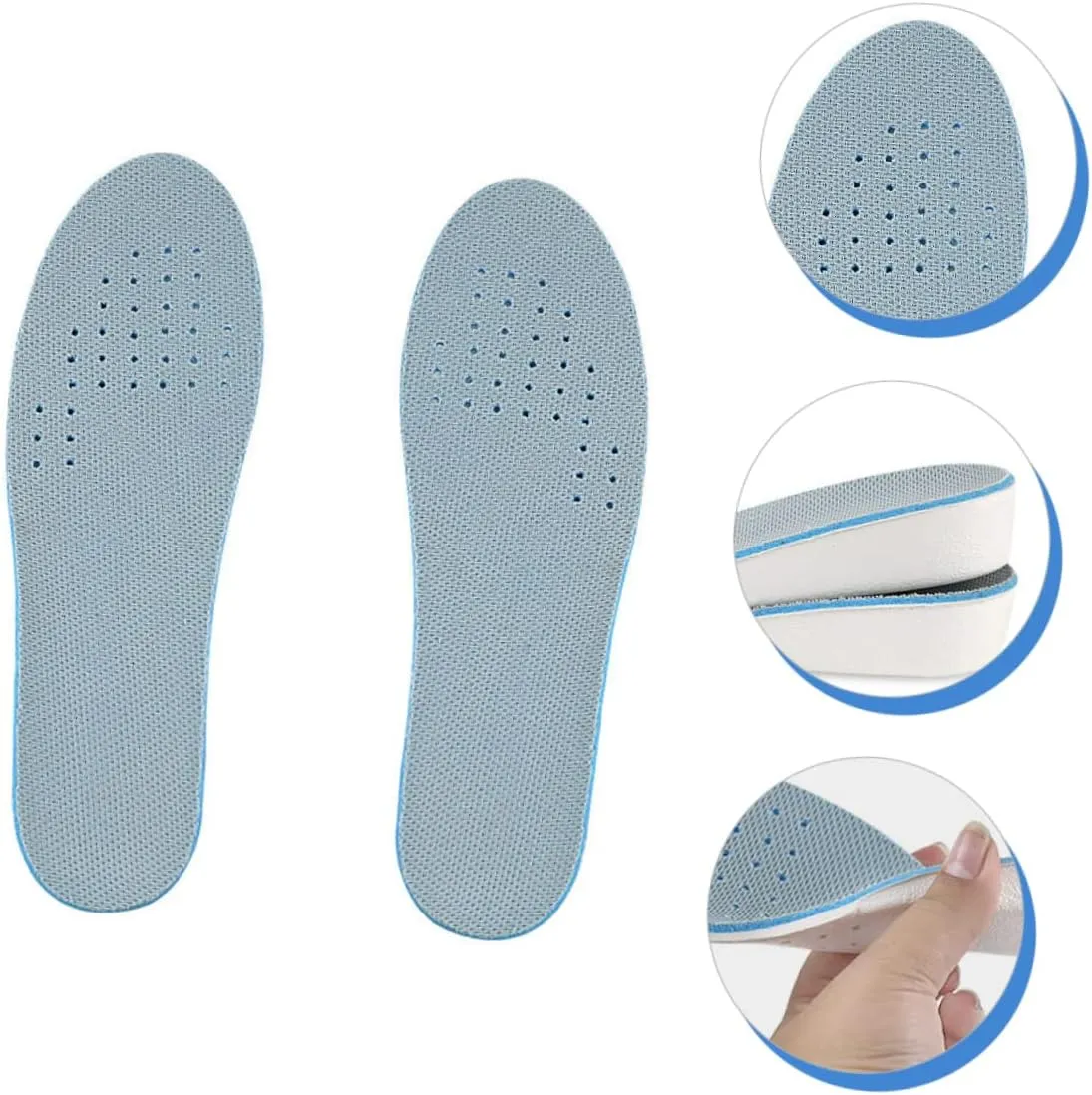 1 Pair Heightening Shoe Pads Shock Absorbing Insoles for Sports Casual Use Comfortable Inner Heightening Insoles with Thickened Heel Design for Enhanced Support and Increased