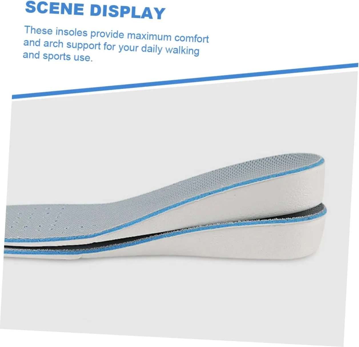 1 Pair Heightening Shoe Pads Shock Absorbing Insoles for Sports Casual Use Comfortable Inner Heightening Insoles with Thickened Heel Design for Enhanced Support and Increased