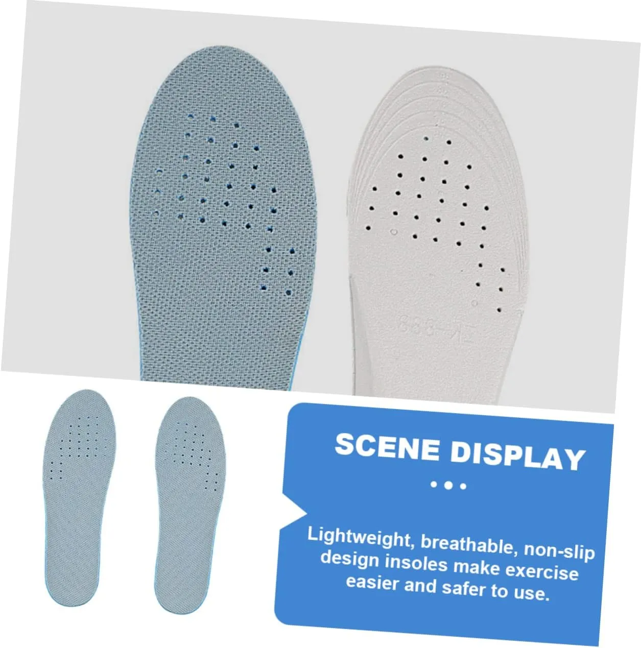 1 Pair Invisible Heightening Insoles for Sports Shock Absorbing Shoe Cushions Comfortable Breathable Athletic Shoe Pads for Daily Walks Sports Activities Enhanced Arch Support Non