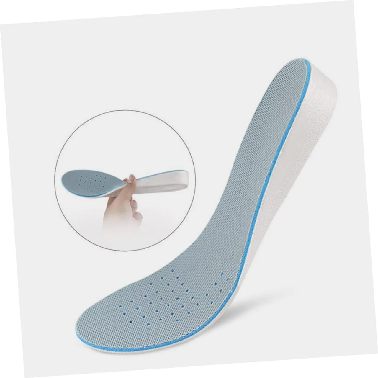 1 Pair Invisible Heightening Insoles for Sports Shock Absorbing Shoe Cushions Comfortable Breathable Athletic Shoe Pads for Daily Walks Sports Activities Enhanced Arch Support Non