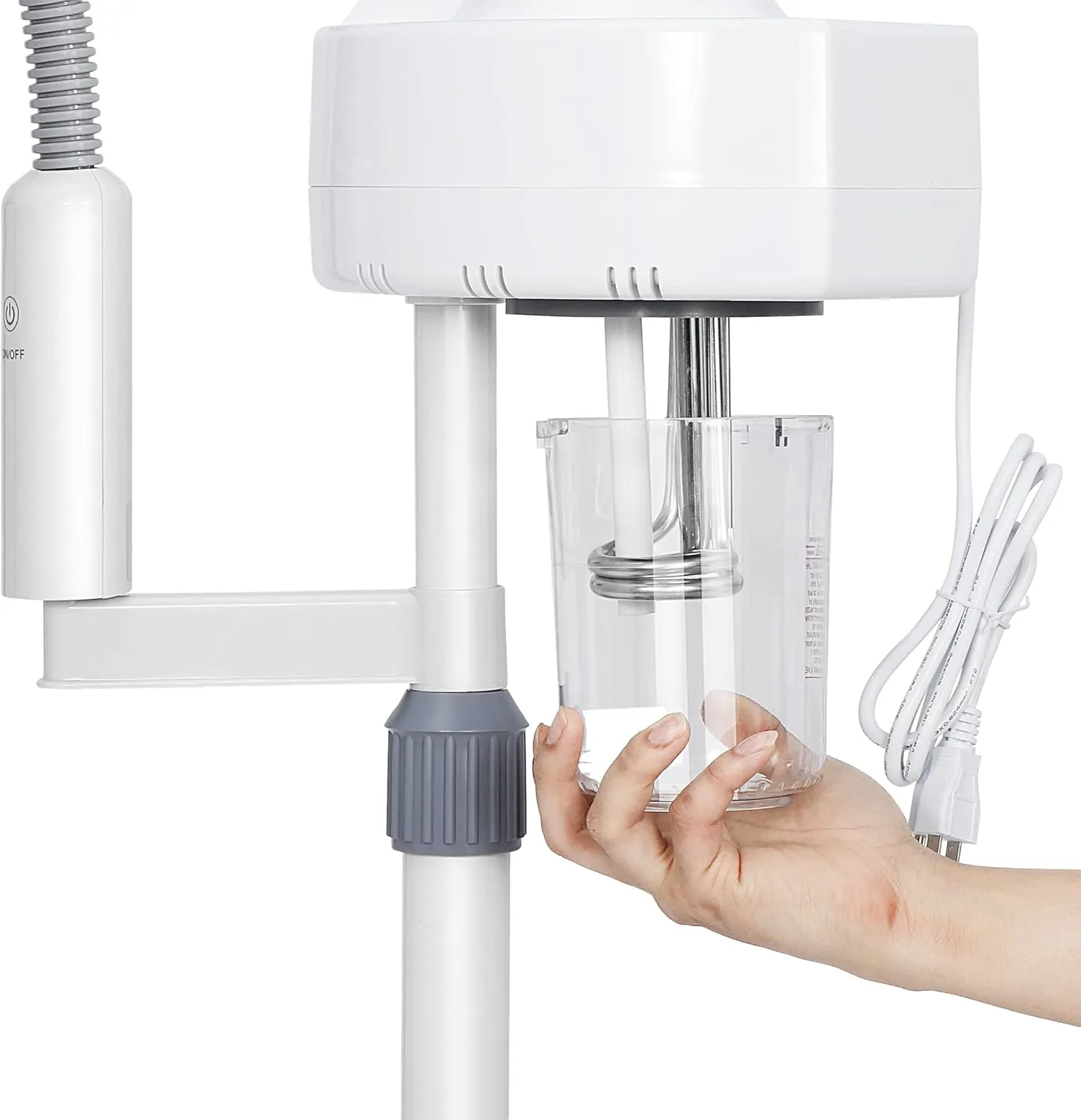 2 in 1 Facial Steamer 5X Magnifying Lamp - Hot Ozone Spa Machine, Mist Face Salon Beauty Skin Care Equipment