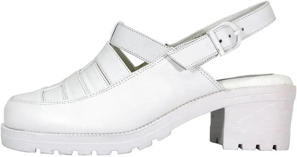 24 Hour Comfort Cora Women's Wide Width Comfortable Leather Slingback Clogs