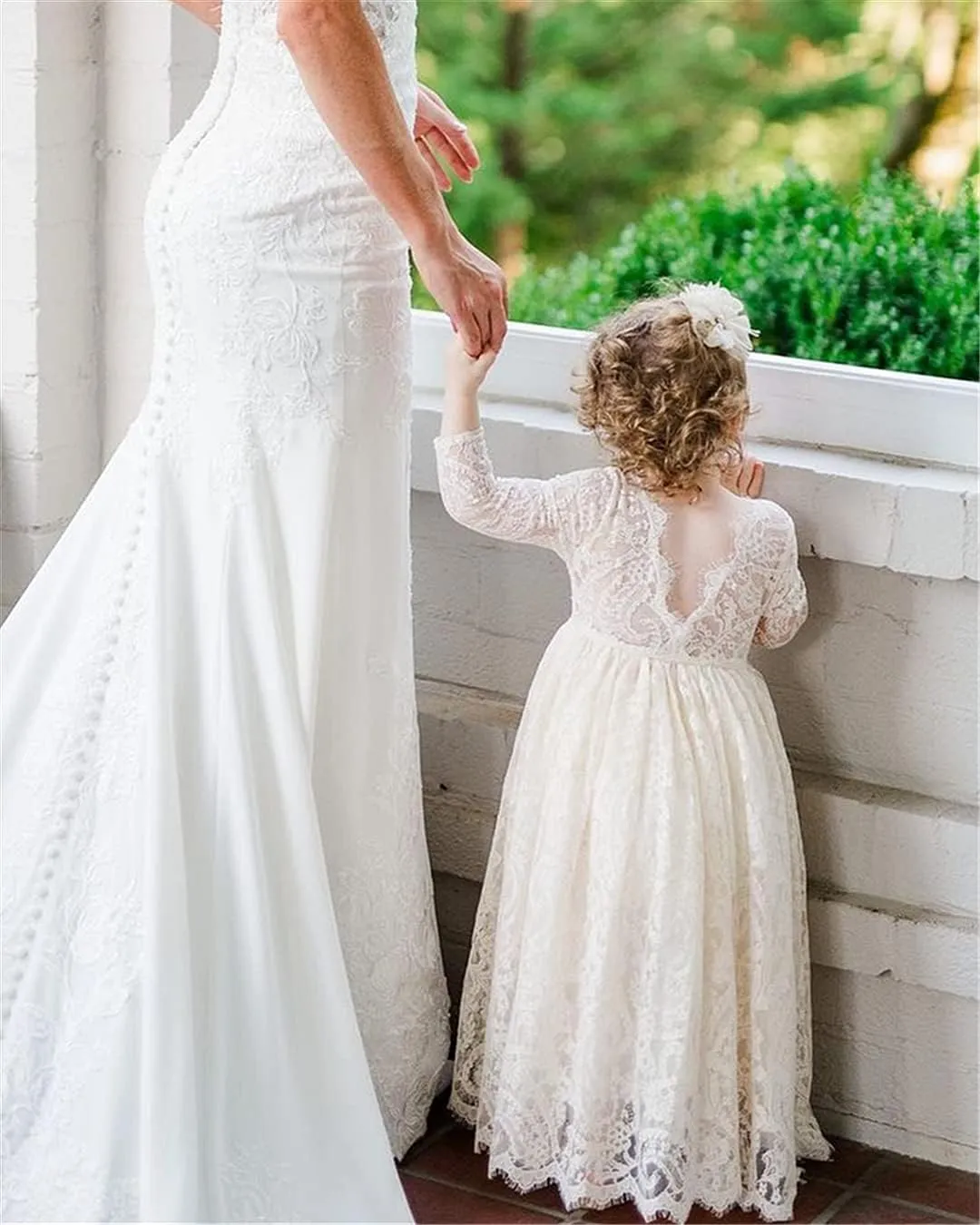 2Bunnies Girl Paisley Lace Back A-Line Straight Tutu Tulle Party Flower Girl Dress