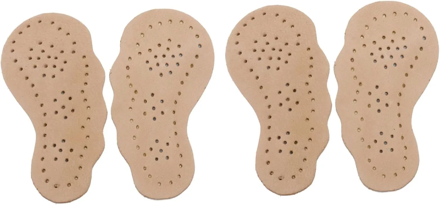 2Pairs Slip Half Sole Mats for High Heels Beige Sweat Absorbing Shoe Pads Comfortable Insoles for Sandals and High Heeled Shoes for Summer Use