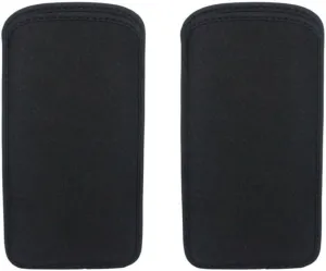 2Pcs Soft Flexible Neoprene Pouch Phone Bag, Direct Insertion Phone Protective Case Anti Drop Mobile Phone Bag Black