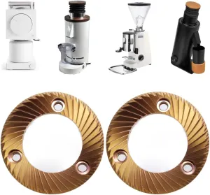 2pic Rose Gold Multi-Purpose Espresso Grinder, 64mm Flat Burrs for DF64, DF64P, DF64E, DF64V, Mazzer Super Jolly and Mini-E, Anfim Caimano and CODY II, Lagom P64, Fellow Ode (2022 version or later)