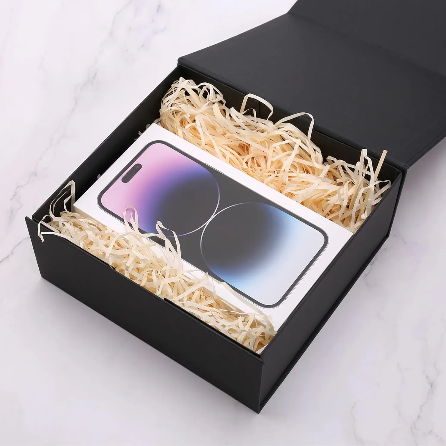5 Pack Black Gift Box with Lids for Presents, 7.8 x 7 x 3.1 Inch, Groomsmen Bridesmaid Proposal Gift Boxes with Magnetic Closure, Gift Box for Birthday Christmas Wedding