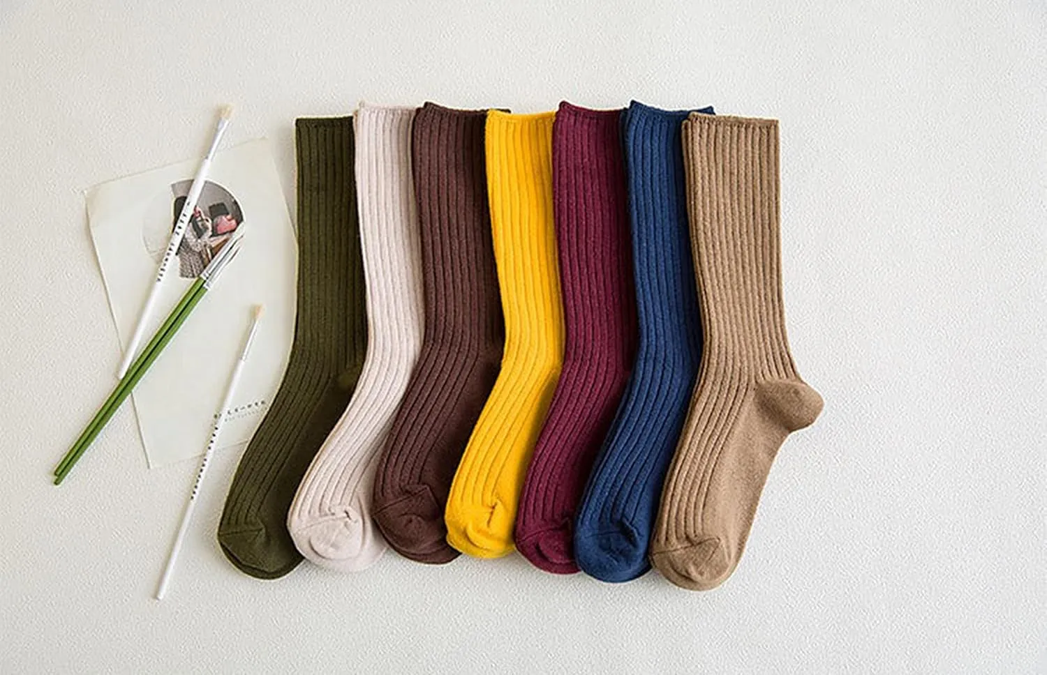 6 Pairs Comfortable Casual Cotton Socks for Women, Girls and Students (fit women girls shoe size 5-10)