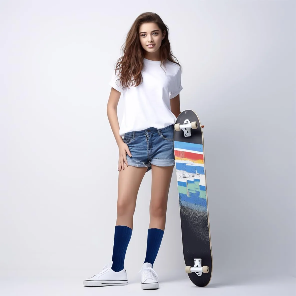 6 Pairs Comfortable Casual Cotton Socks for Women, Girls and Students (fit women girls shoe size 5-10)
