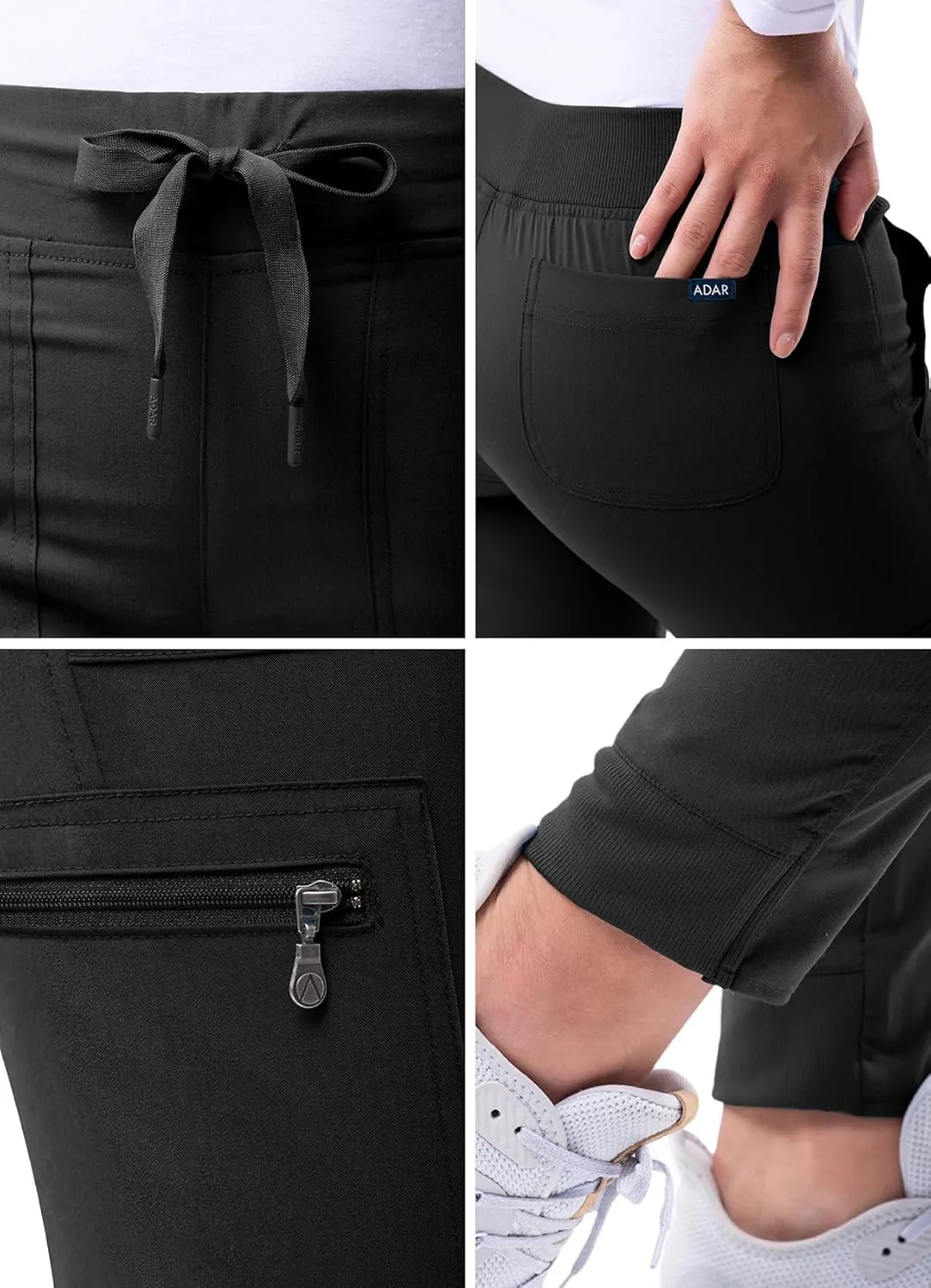 Adar Pro Scrubs for Women - Ultimate Yoga Jogger Scrub Pants