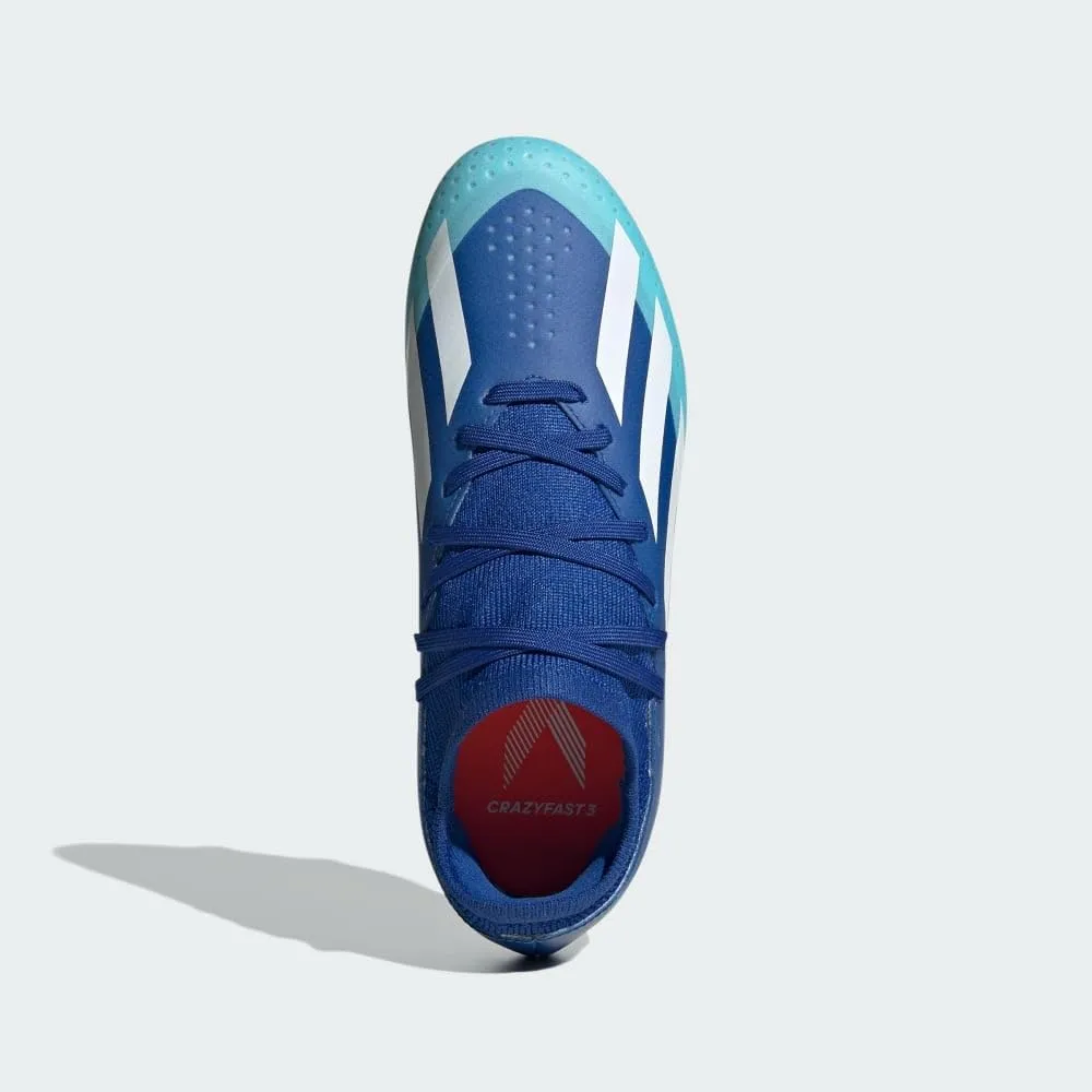 adidas Kids Boys X Crazyfast.3 Ll Firm Ground Soccer Cleats - Blue
