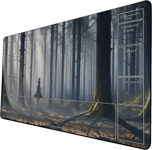 AI Painting TCG Playmat - MTG Trading Card Game Mat with Zone Layout, 24x14 Inches Premium MTG Play Mat - The Perfect Companion for Intense Card Battles - Fantasy Dark Skull Black Lotus 509A112