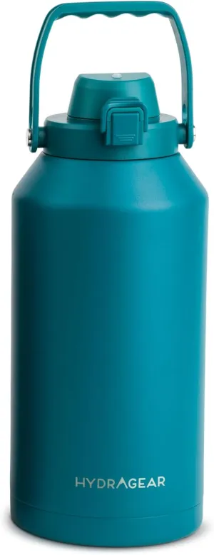Alpine Insulated Stainless Steel Bottle with Leak-Proof Flip Lid - 80 Oz - Evergreen Powder Coat