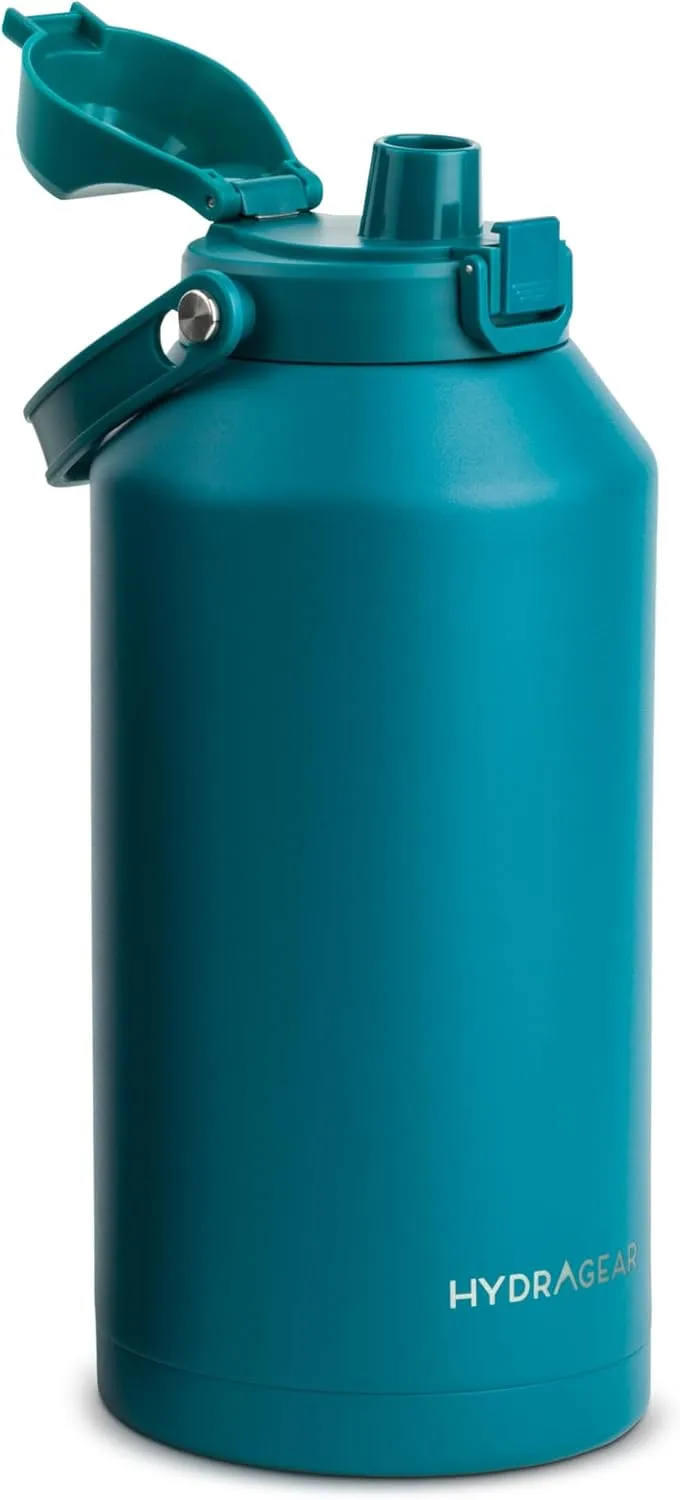 Alpine Insulated Stainless Steel Bottle with Leak-Proof Flip Lid - 80 Oz - Evergreen Powder Coat