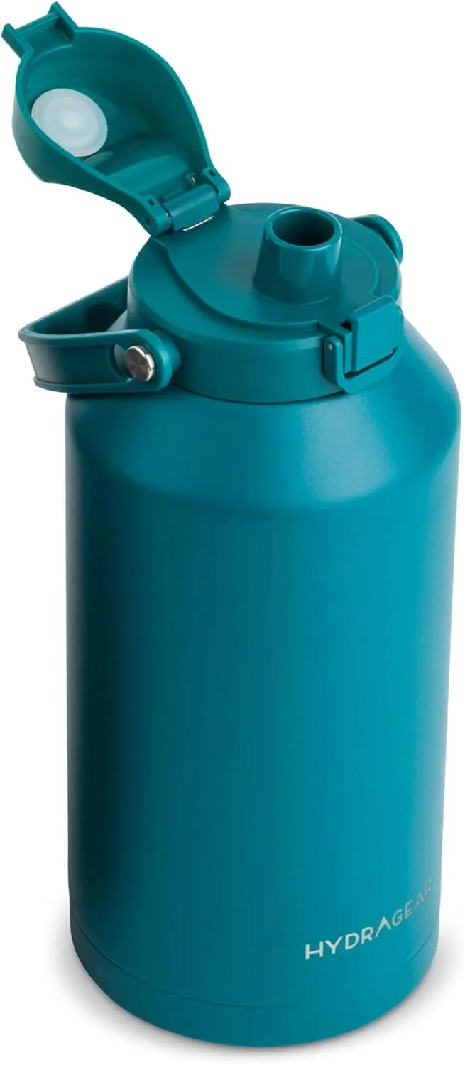 Alpine Insulated Stainless Steel Bottle with Leak-Proof Flip Lid - 80 Oz - Evergreen Powder Coat