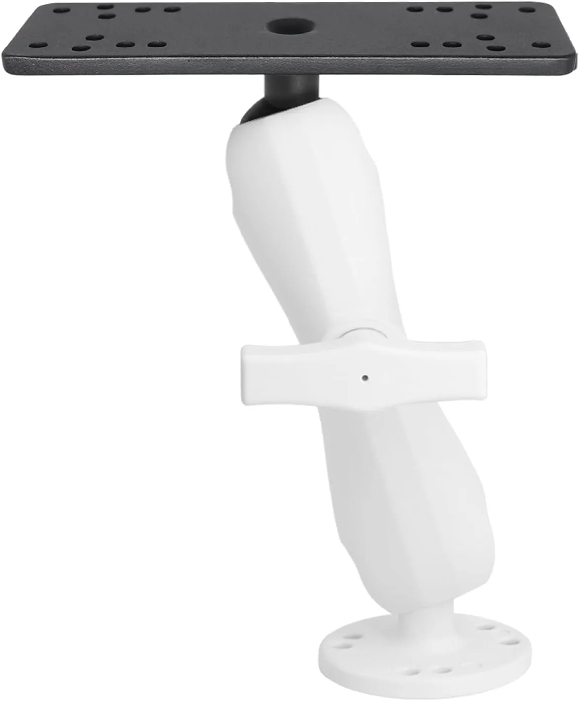 Aluminum Fish Finder Mount with 1.5" / C Size Ball, Depth Finder Mount for White Deck, Compatible with RAM Mounts, Scotty C Size Accessories, Compatible with Garmin, Lowrance and More