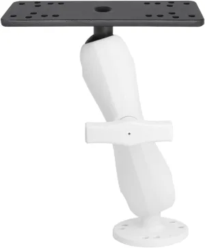Aluminum Fish Finder Mount with 1.5" / C Size Ball, Depth Finder Mount for White Deck, Compatible with RAM Mounts, Scotty C Size Accessories, Compatible with Garmin, Lowrance and More