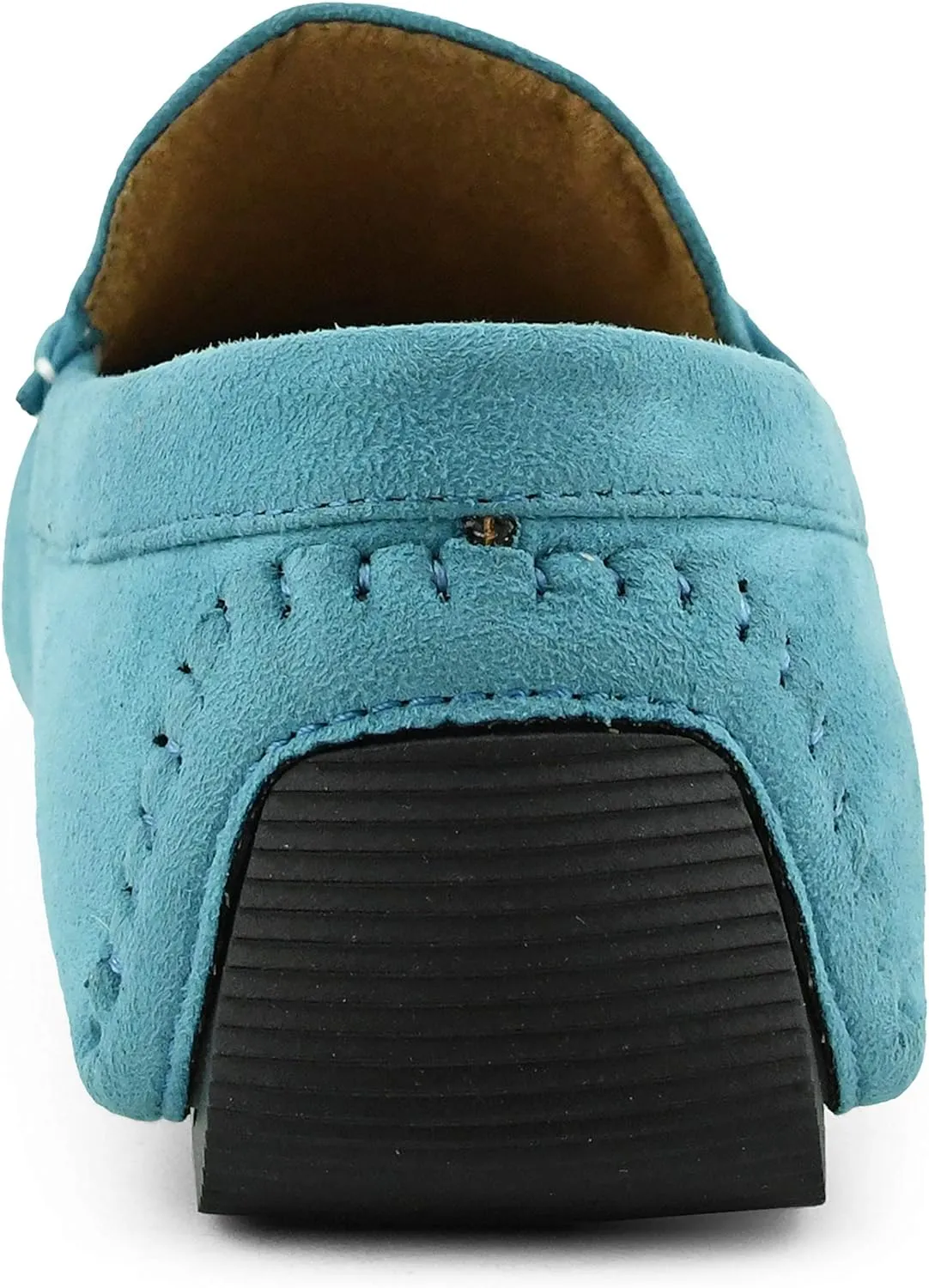 Amali Walken Men's Casual Slip-On Loafers, Driving Moccasin Shoes for Men with Silver Buckle, Available in Plush Microfiber and PU Leather