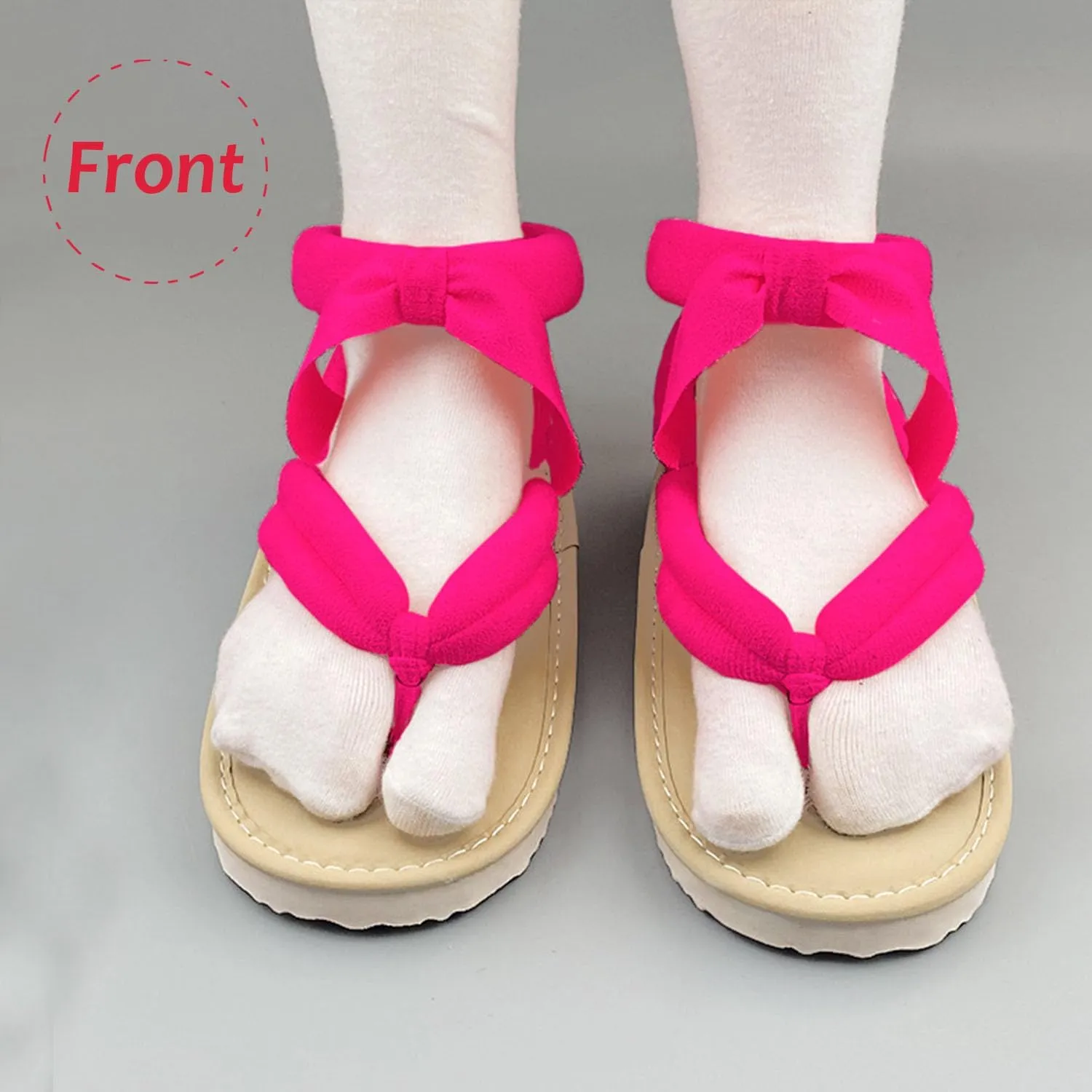 Anime Cosplay Clog Shoes Kamado Mitsuri Cosplay Geta Sandal Unisex Flip Flops with Socks
