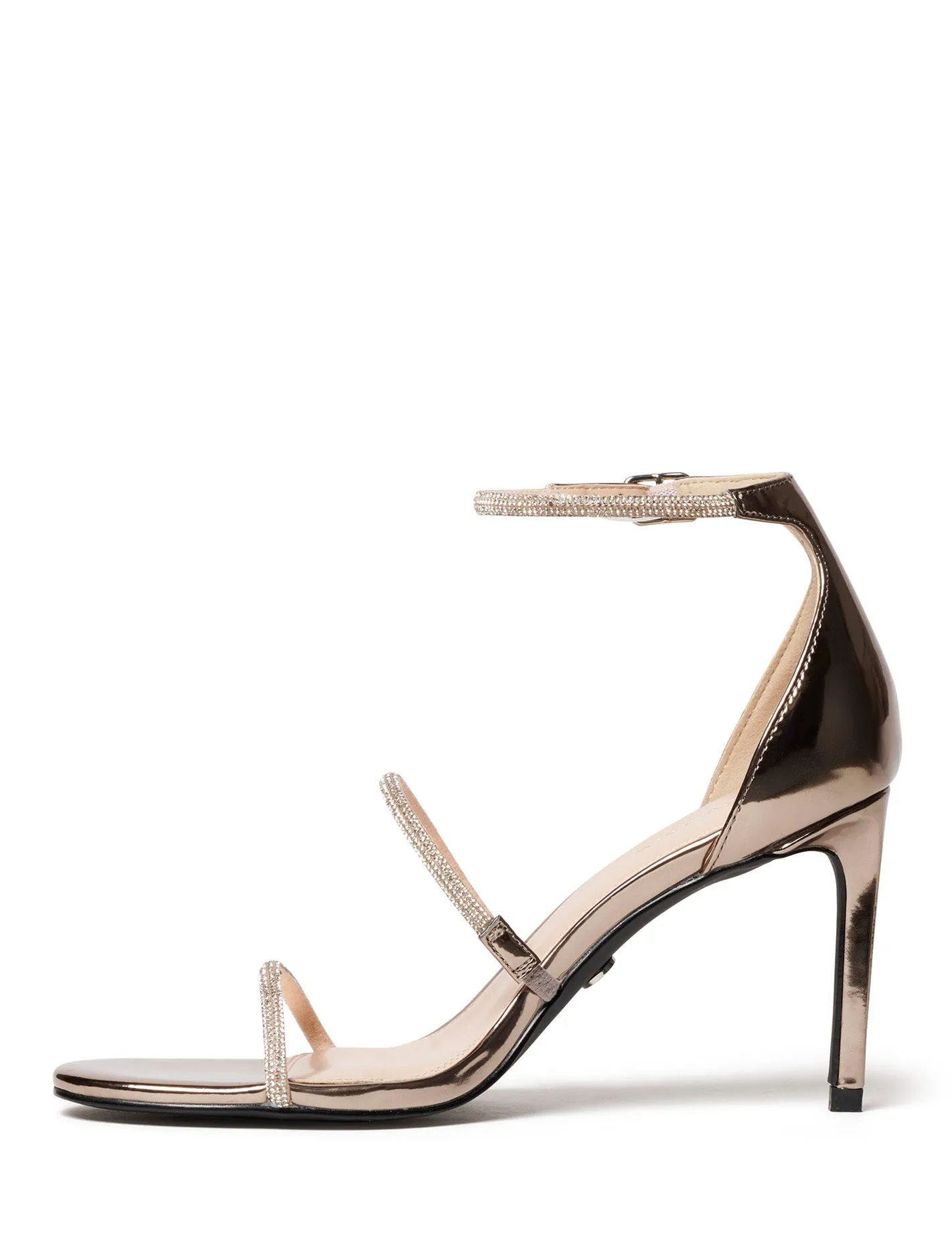 Anna Ankle Strap Diamante Evening Heel Sandal