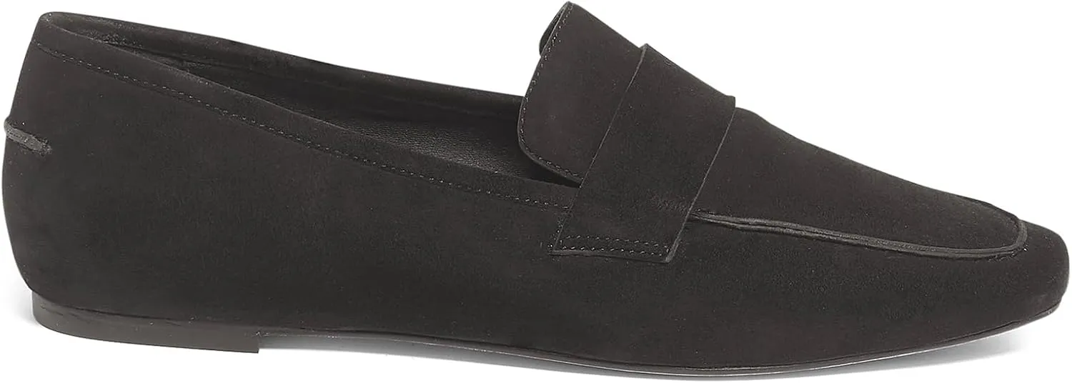 Anthony Veer Nancy Suede Loafers for Women | Handcrafted from Italian Leather | Piping Apron Detail | Contouring Ortholite® Bedded Insoles | Stacked Leather Heel