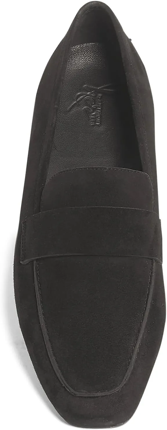 Anthony Veer Nancy Suede Loafers for Women | Handcrafted from Italian Leather | Piping Apron Detail | Contouring Ortholite® Bedded Insoles | Stacked Leather Heel