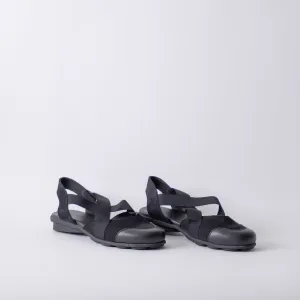 ARCHE DENOBI SOFT SANDAL FLATS IN BLACK