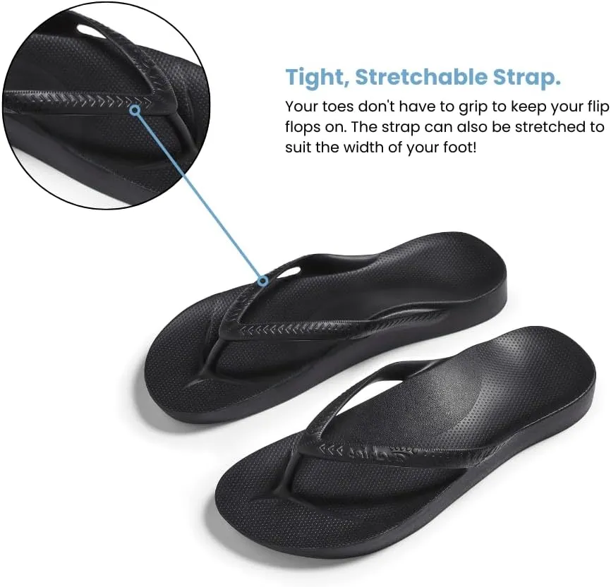 Archies Arch Support Flip Flops for Men & Women – Orthotic Sandals for Plantar Fasciitis Relief – Lightweight, Cushioning, Shock-Absorbing Thong Sandals for Walking, Foot Pain & All-Day Comfort