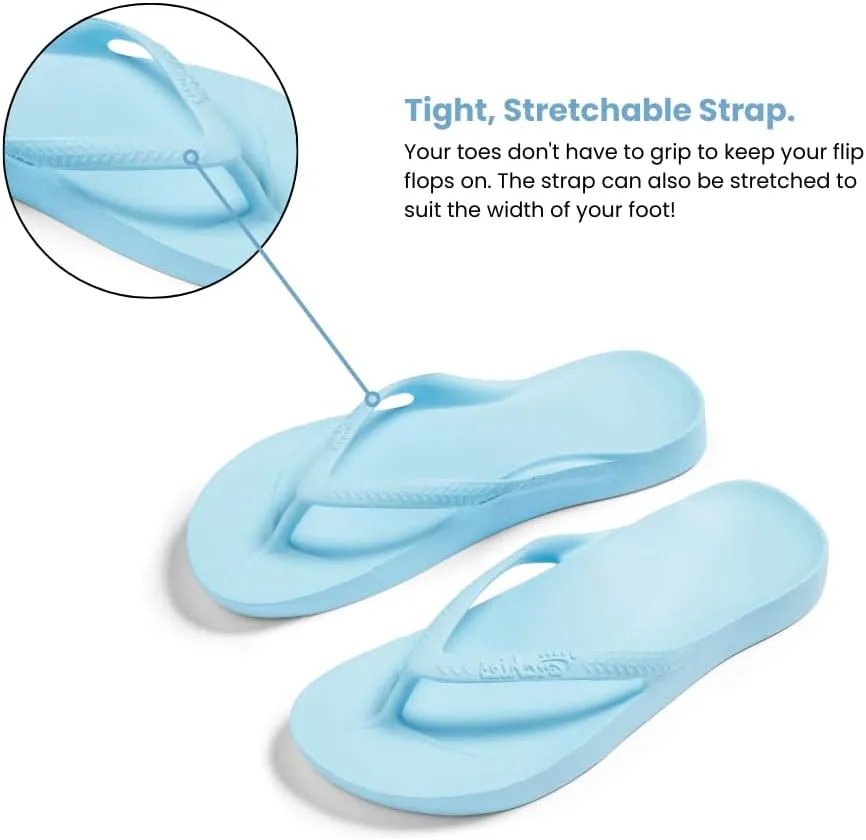 Archies Arch Support Flip Flops for Men & Women – Orthotic Sandals for Plantar Fasciitis Relief – Lightweight, Cushioning, Shock-Absorbing Thong Sandals for Walking, Foot Pain & All-Day Comfort