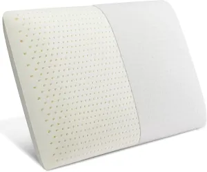 Artka 100% Natural Talalay Latex Pillow Sleeping Bed Pillow - Luxury Queen Pillow for Side, Back, and Stomach Sleepers - Extra Soft Latex Foam Pillow - Removable Breathable Cotton Cover