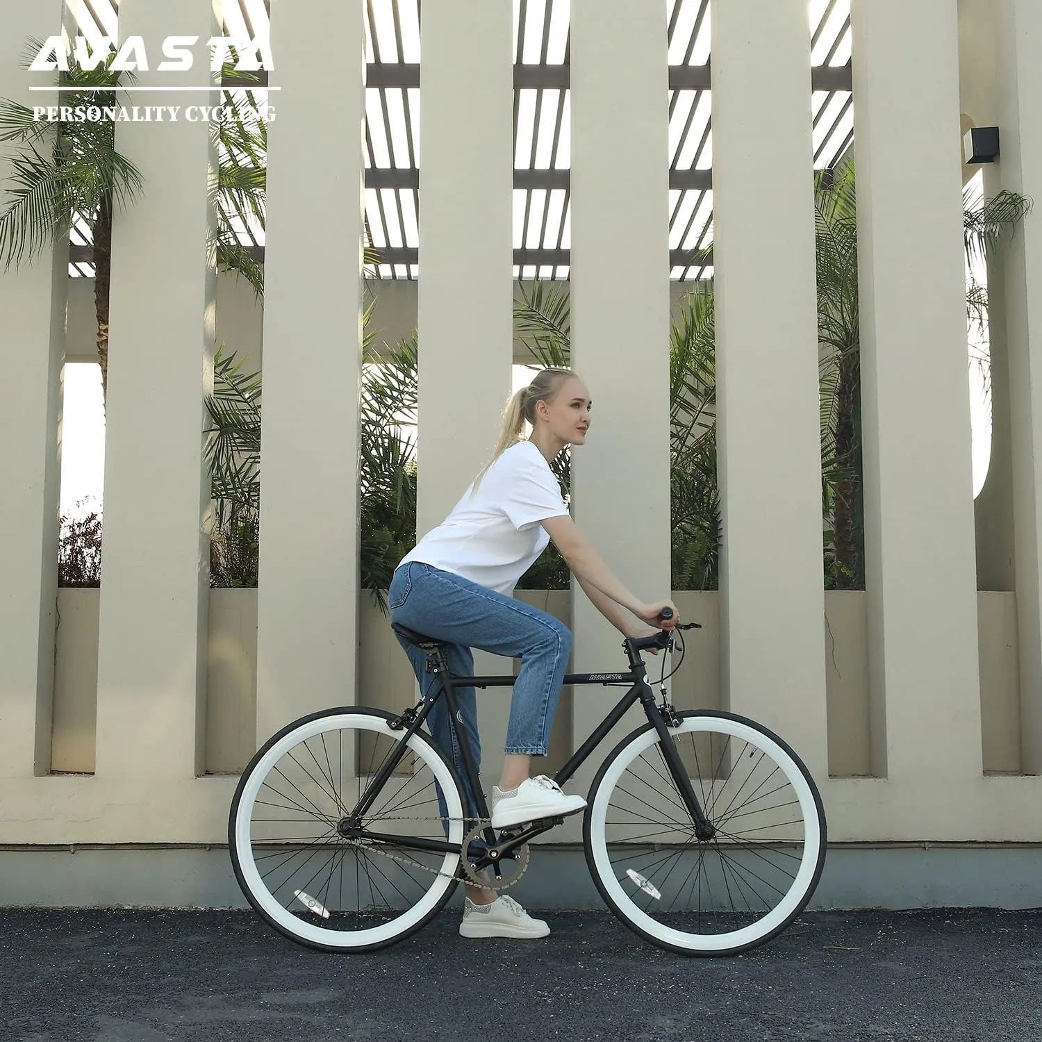 AVASTA Single-Speed Fixed Gear Urban Commuter Fixie Bike Flip Flop Hub Bicycle, Multiple Colors