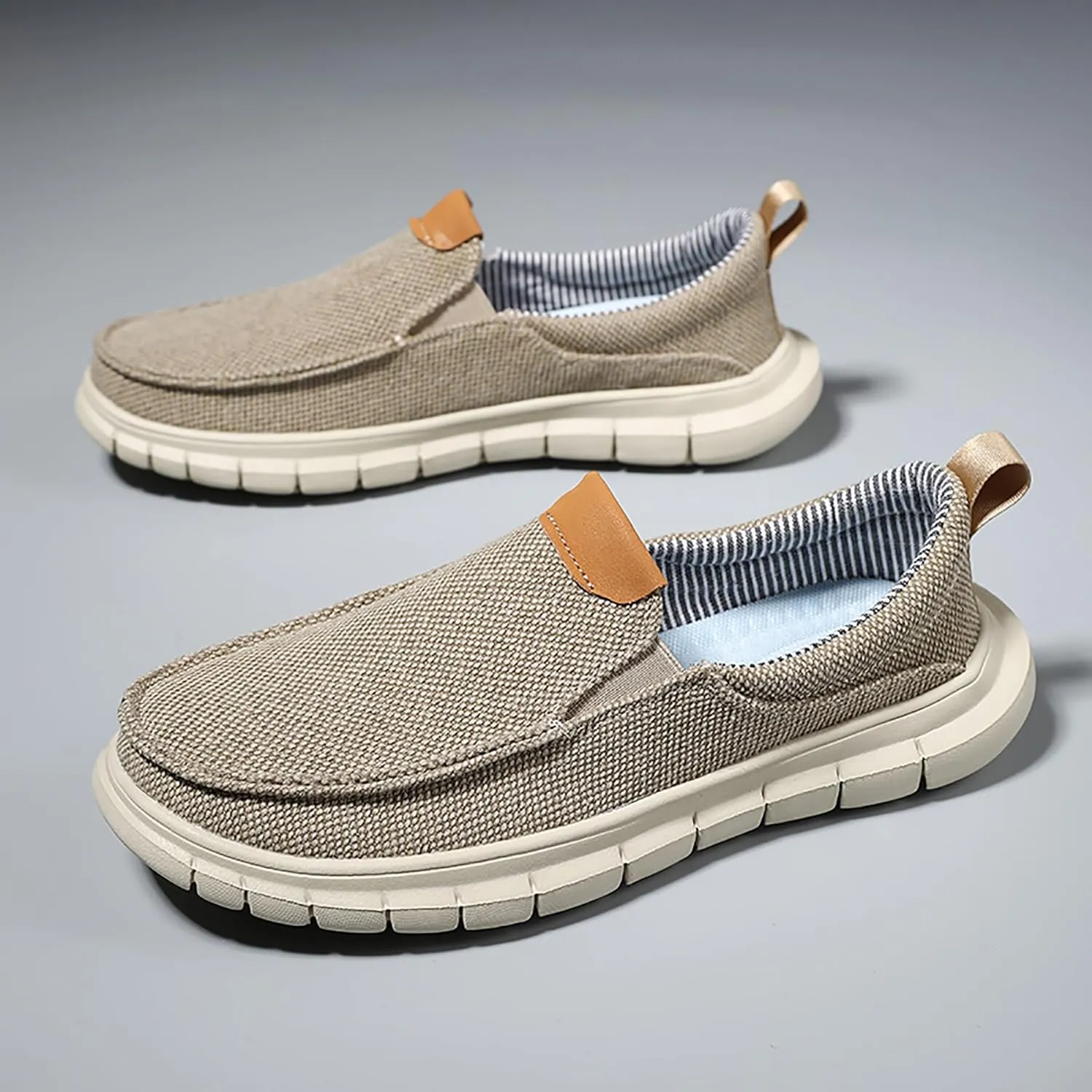 Azooken Men's Loafers Walking Canvas Lightweight Csual Slip-On Shoes