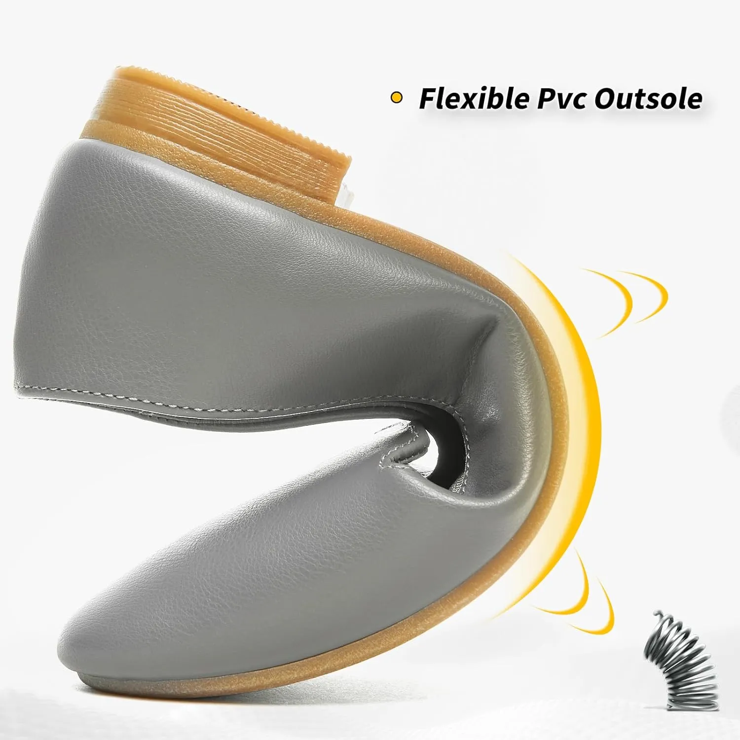 BABUDOG Womens Flats with Synthetic Leather,Classic Black and White Flats Shoes,Dress Shoes for Women