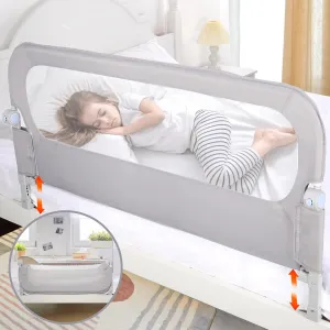 Baby Bed Rail Guard for Toddlers - 47" Toddler Bed Side Rails for Twin, Full, Queen Bunk Size Bed Swing Down Bedrail Extral Tall Child Safety Side Railing Guards for Kids
