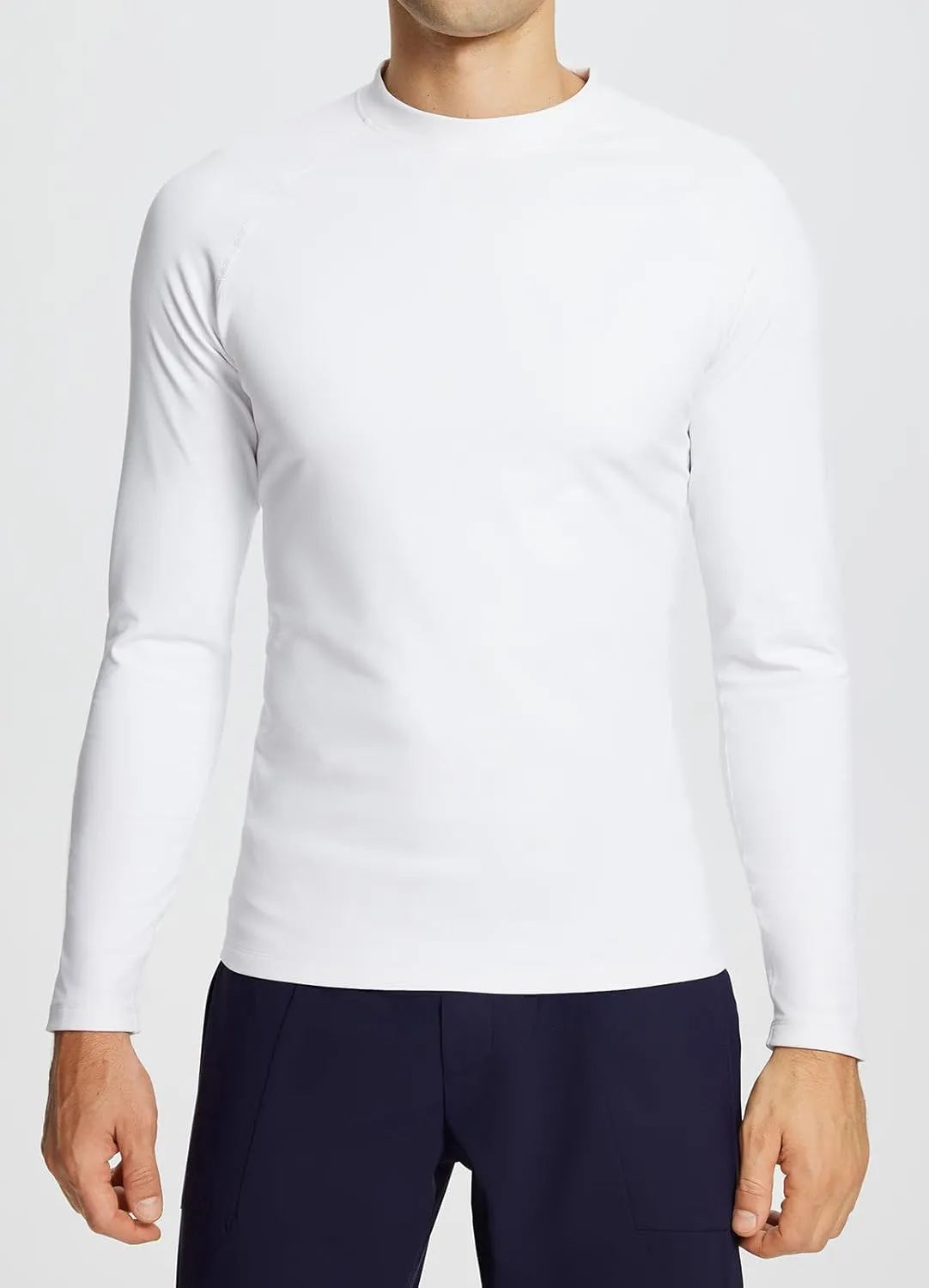 baleaf Men's Fleece Thermal Long Sleeve Shirt Cold Weather Workout Tops Moisture Wicking Running Shirt