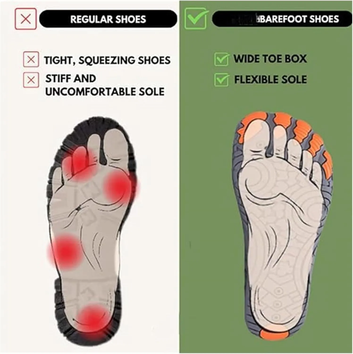 Barefoot Hiking Shoes for Women & Men - Comfortable, Grounded Footwear with Non-Slip Sole & Wide Toe Box