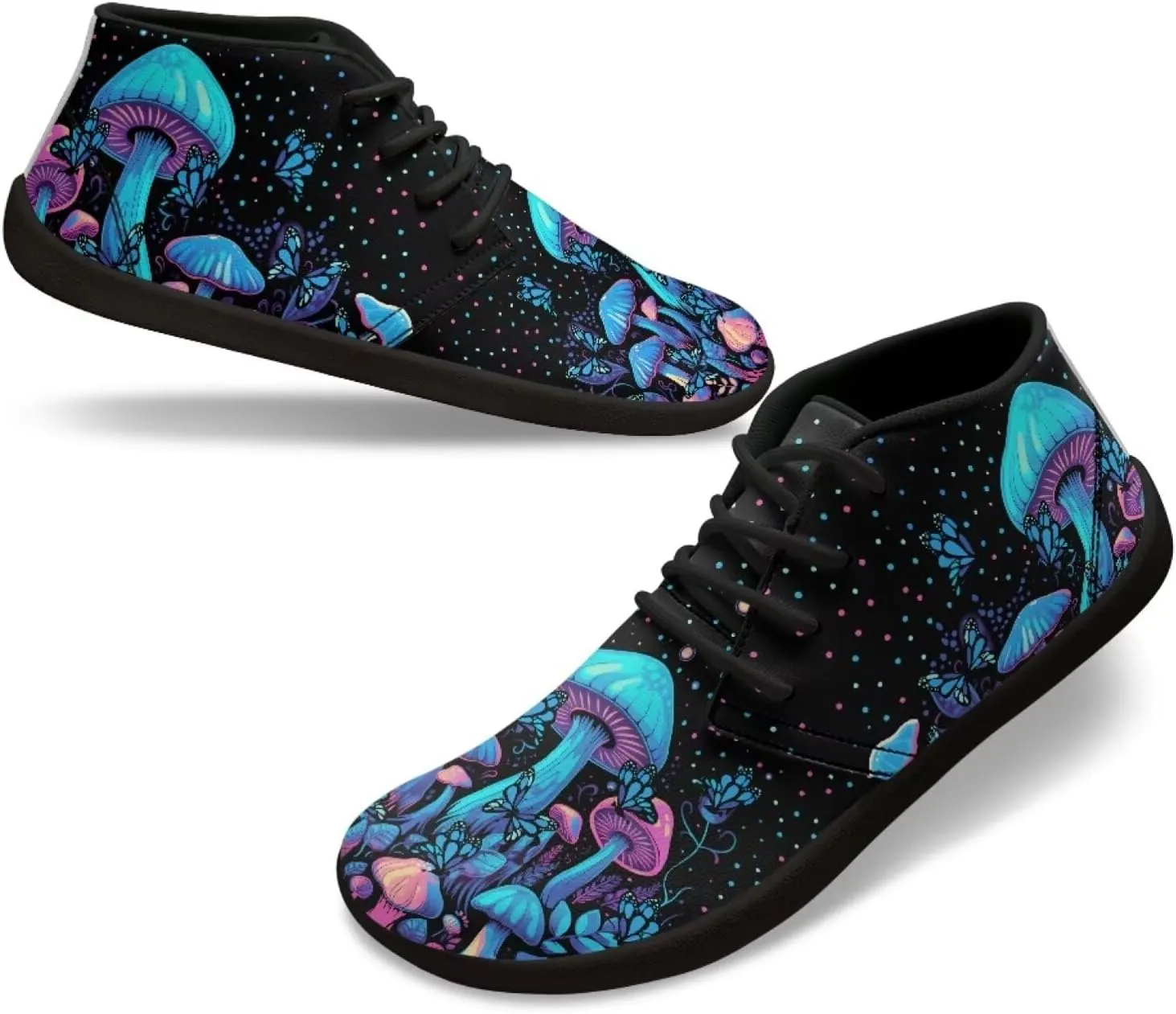 Barefoot Sneakers Mushroom Lace Up Shoes for Women Trendy Fruit Wide Minimalist Shoe Comfortable Running Walking Shoe
