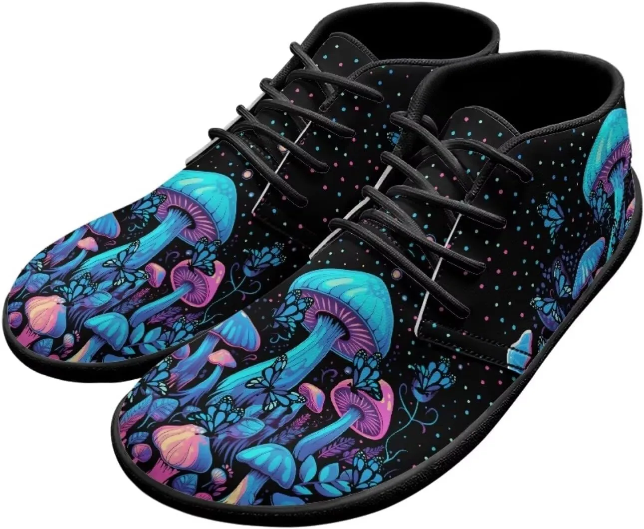 Barefoot Sneakers Mushroom Lace Up Shoes for Women Trendy Fruit Wide Minimalist Shoe Comfortable Running Walking Shoe