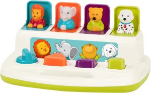 Battat – Cause-And-Effect Toy – Developmental Toy With Buttons & Colors – Color Sorting Animal Toys – For Kids, Toddlers, Babies – 18 Months   – Pop-Up Pals