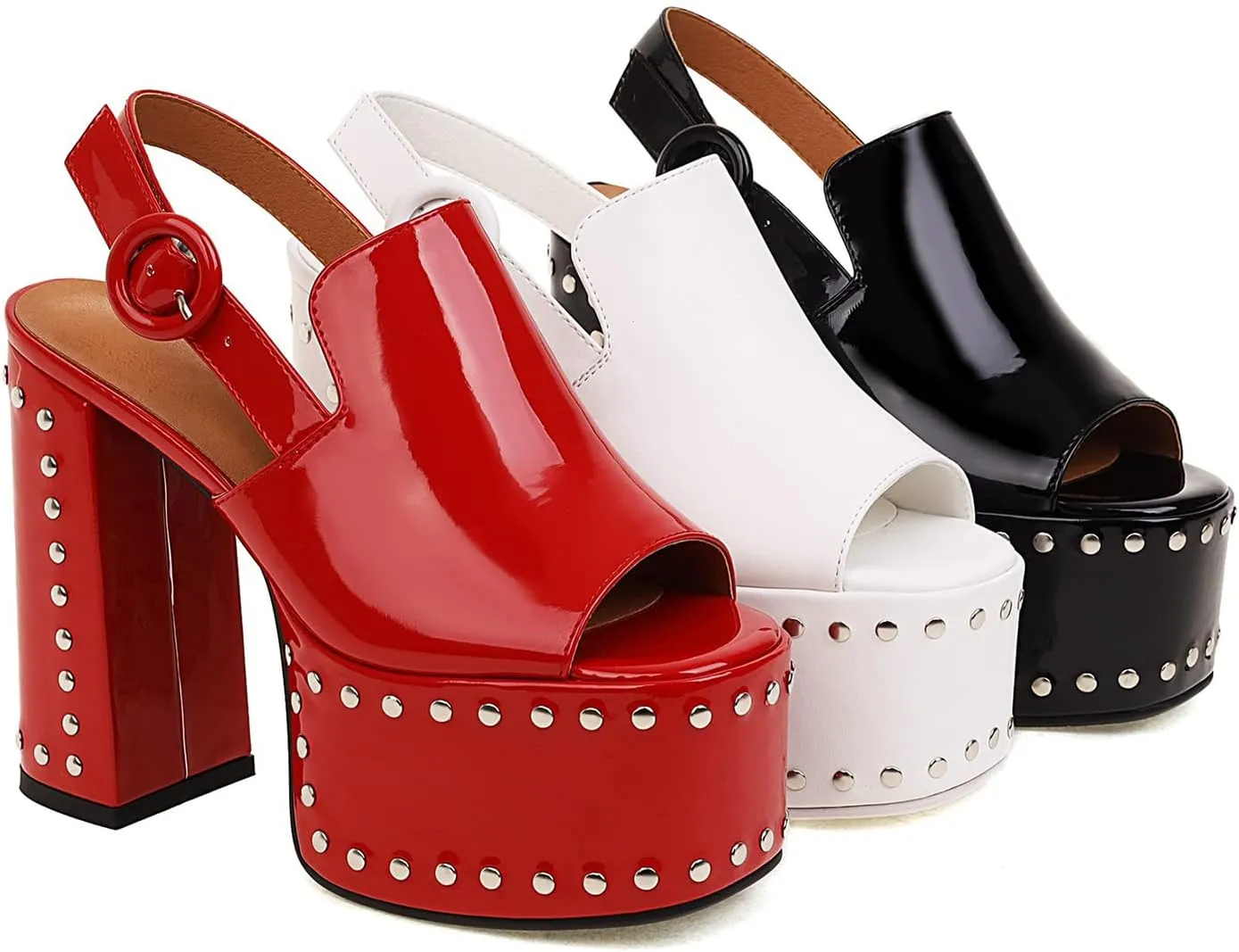 bbruriy 14CM/5.51IN Women's Super High Heel Chunky Heel High Heels - Nightclub Banquet Sexy Platform High Heels