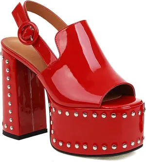 bbruriy 14CM/5.51IN Women's Super High Heel Chunky Heel High Heels - Nightclub Banquet Sexy Platform High Heels