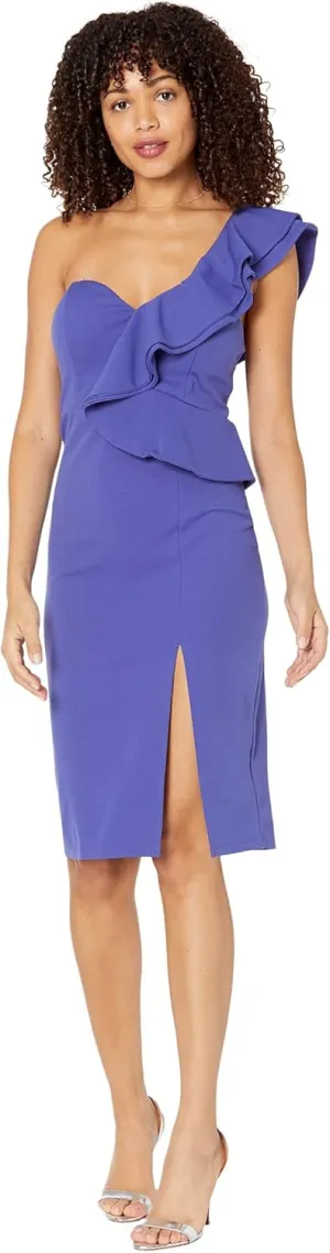 bebe Ruffle Sleeve Midi Dress