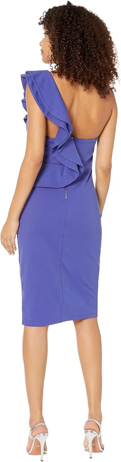 bebe Ruffle Sleeve Midi Dress
