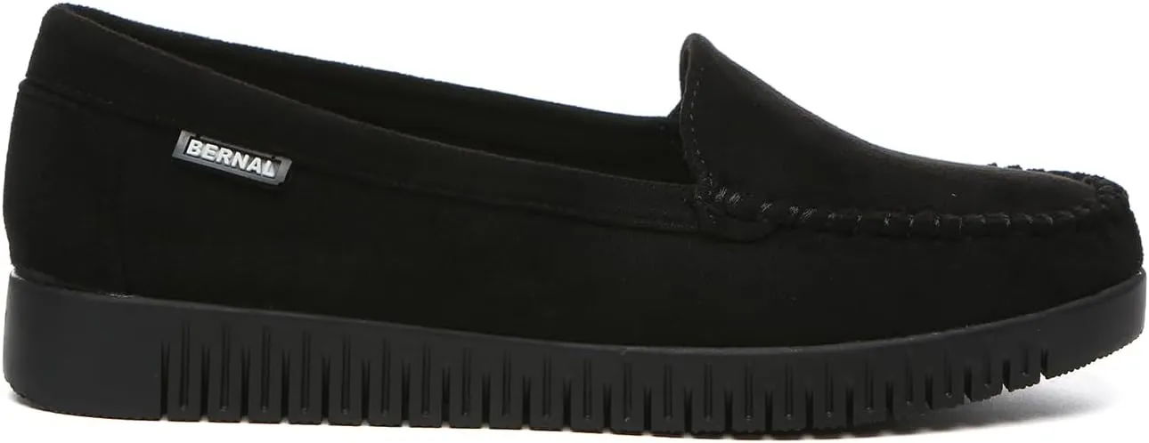 Bernal Loafers for Women Slip On Penny Loafers Hollow Out Breathable Slip On Flat Shoes Work Walking Shoes with Buckle