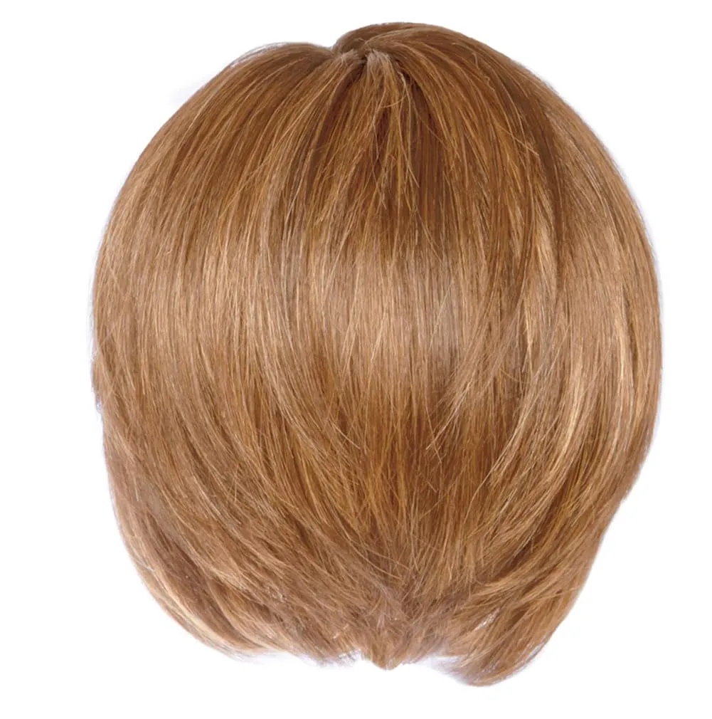 Best In Class Layered Chin-Length Boycut Wig by Hairuwear, Average Cap, GF14-88SS Golden Wheat