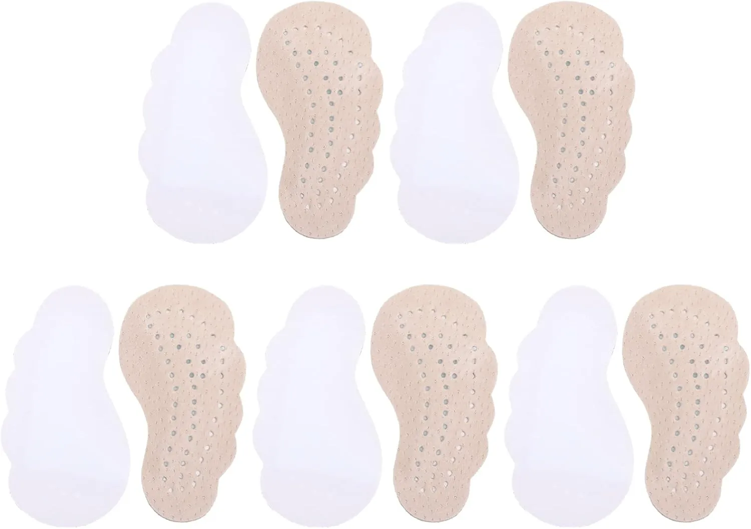 BESTYASH 5Pairs Forefoot Skid Shoe Inserts for High Heels Comfortable Half Insoles for Moisture Absorption and Foot Relaxation for Flats and Running Shoes