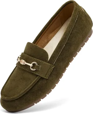 BGSTGUDS Women's Wide Loafers Shoes Cute Dressy Shoes Ladies Comfort Flats Slip Ons Work Shoes